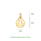 Zodiac Symbol Necklace Solid Gold