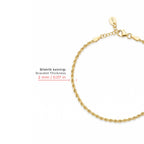Thin Flow Chain Gold Bracelet Solid Gold