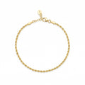 Thin Flow Chain Gold Bracelet Solid Gold
