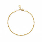 Thin Flow Chain Gold Bracelet Solid Gold