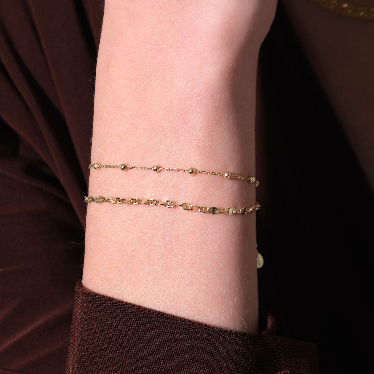 Pure Chain Gold Bracelet Solid Gold