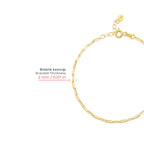 Thin Crushed Chain Gold Bracelet Solid Gold