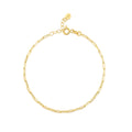 Thin Crushed Chain Gold Bracelet Solid Gold