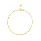Thin Crushed Chain Gold Bracelet Solid Gold