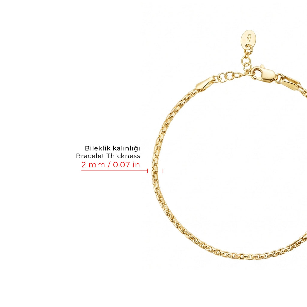 Silk Chain Gold Bracelet Solid Gold