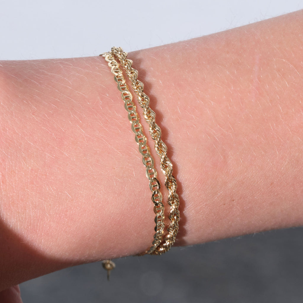 Flow Chain Gold Bracelet Solid Gold
