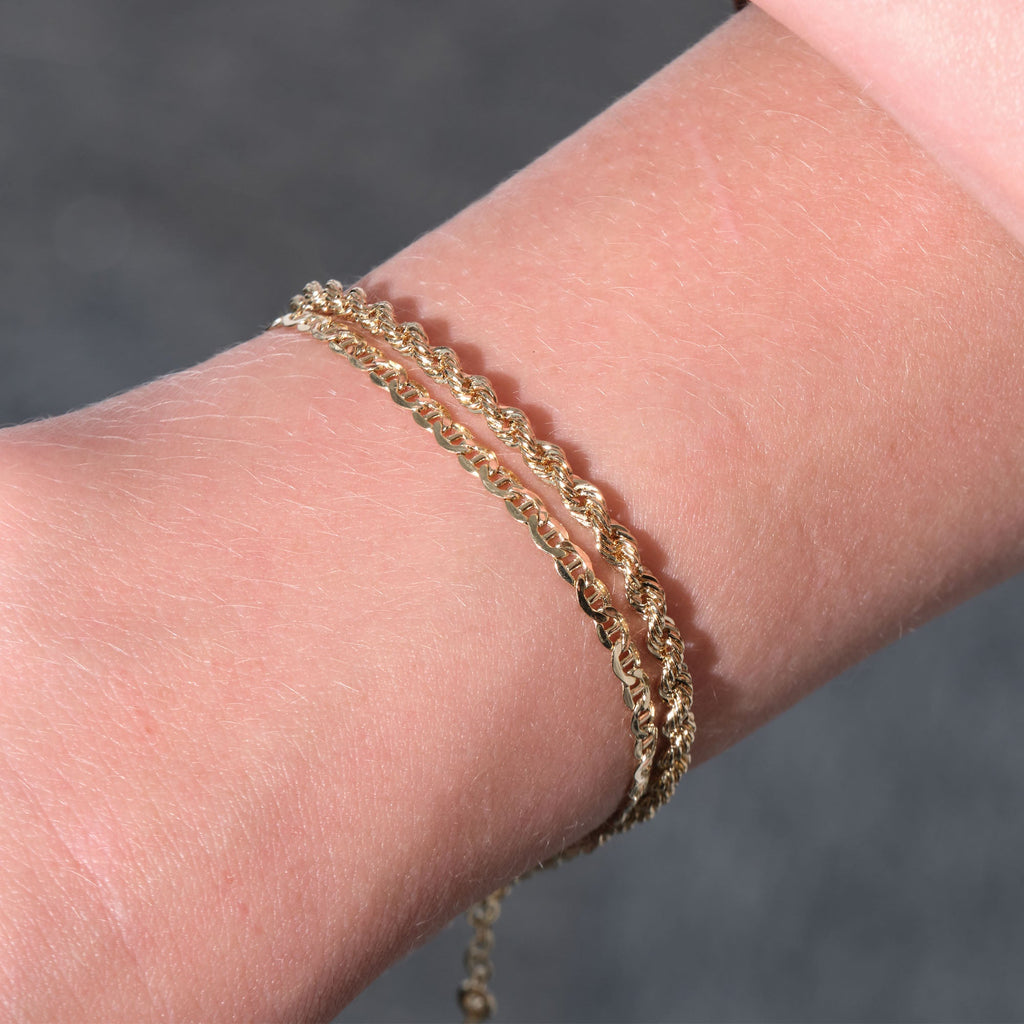 Flow Chain Gold Bracelet Solid Gold