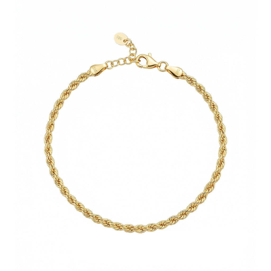 Flow Chain Gold Bracelet Solid Gold