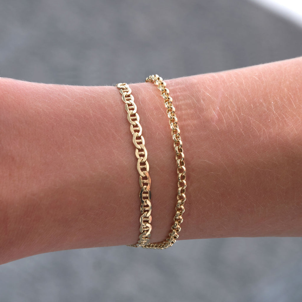 Loop Chain Gold Bracelet Solid Gold