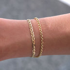 Loop Chain Gold Bracelet Solid Gold