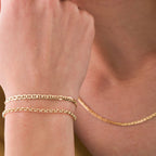 Loop Chain Gold Bracelet Solid Gold