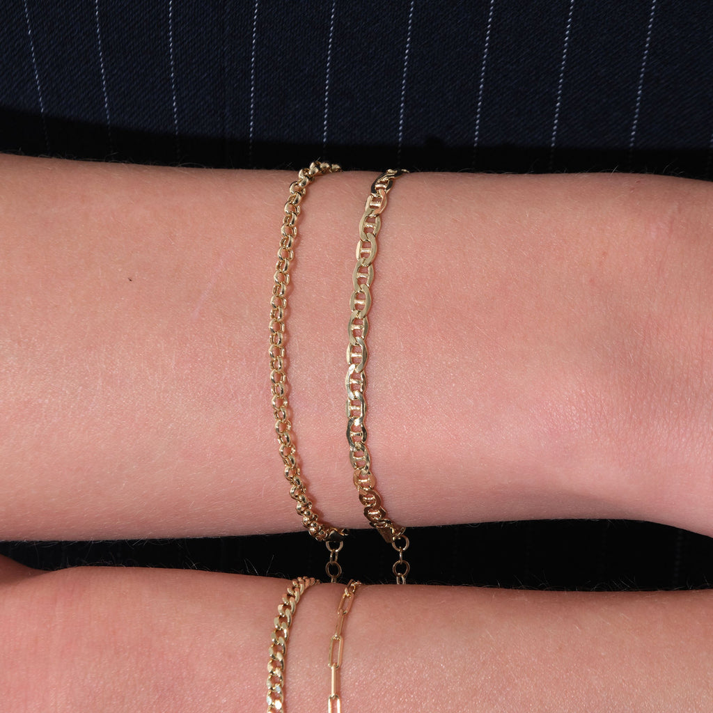 Loop Chain Gold Bracelet Solid Gold