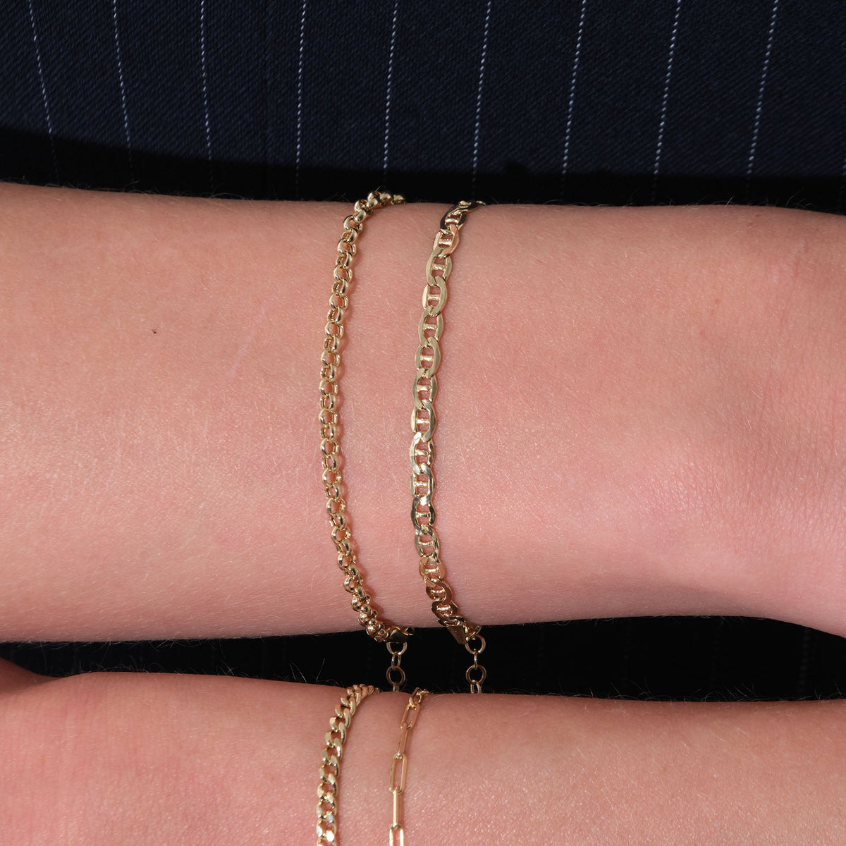 Loop Chain Gold Bracelet Solid Gold