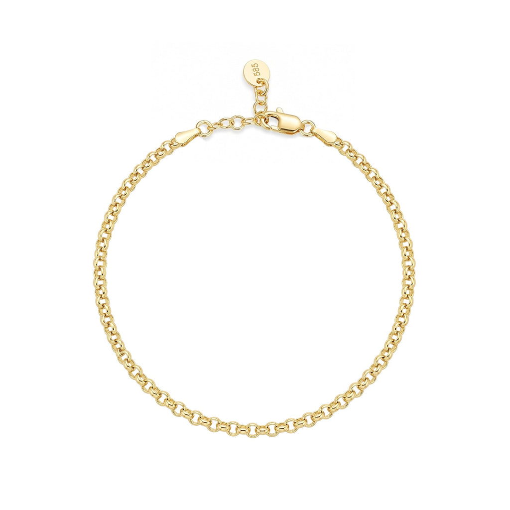Loop Chain Gold Bracelet Solid Gold