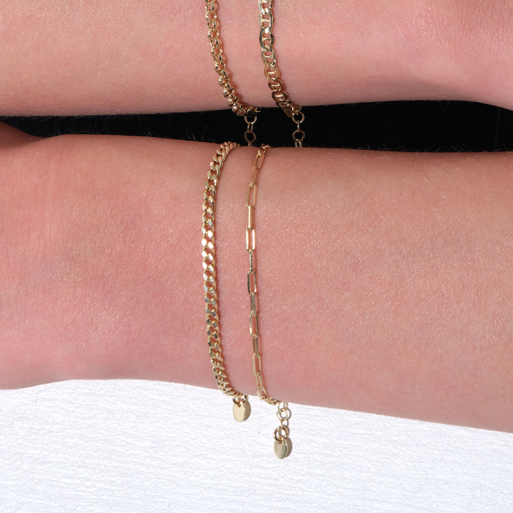 Bond Chain Gold Bracelet Solid Gold