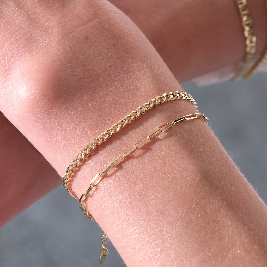Bond Chain Gold Bracelet Solid Gold