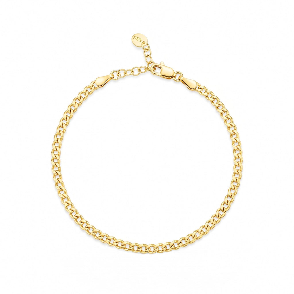 Bond Chain Gold Bracelet Solid Gold