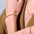 Popcorn Chain Gold Bracelet Solid Gold