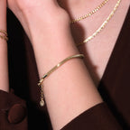 Popcorn Chain Gold Bracelet Solid Gold