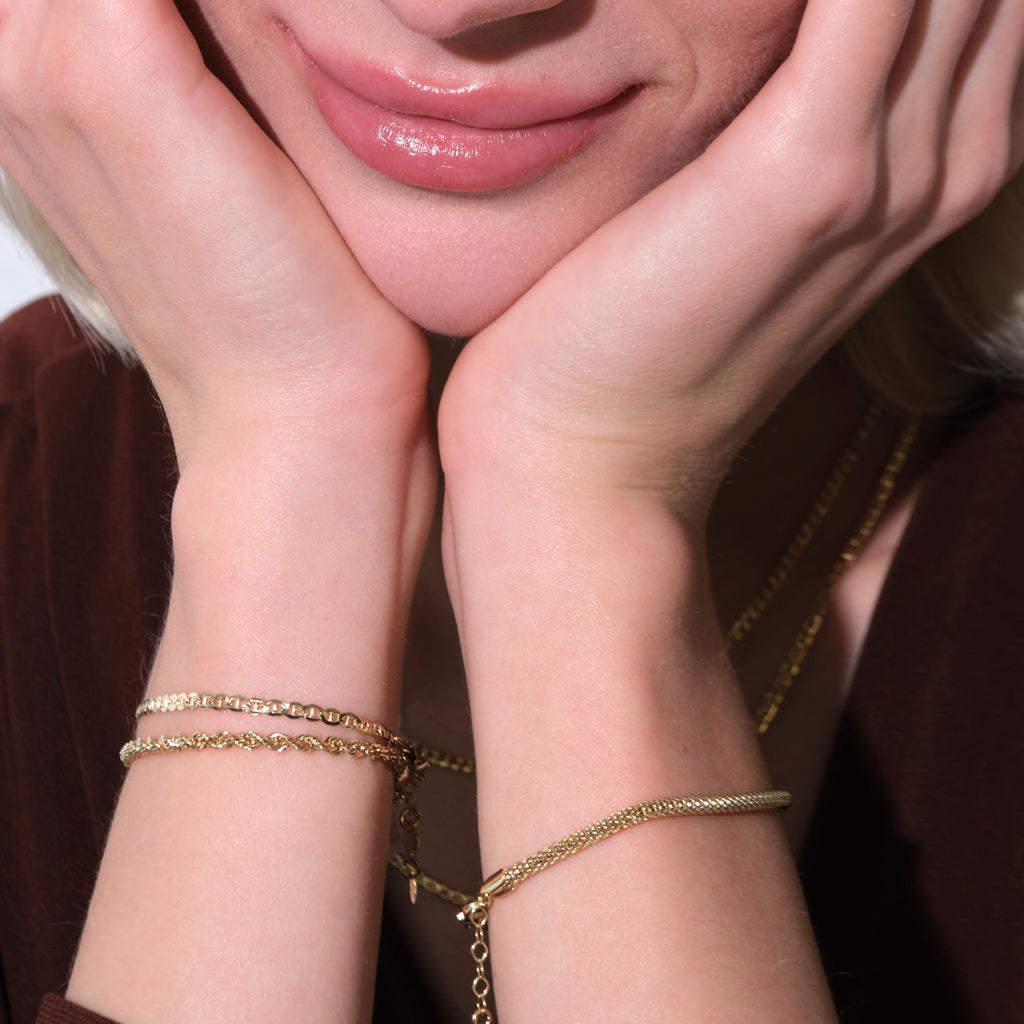 Mariner Chain Gold Bracelet Solid Gold
