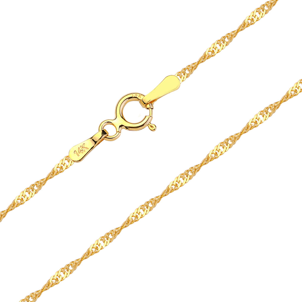 Singapore Chain Necklace Solid Gold