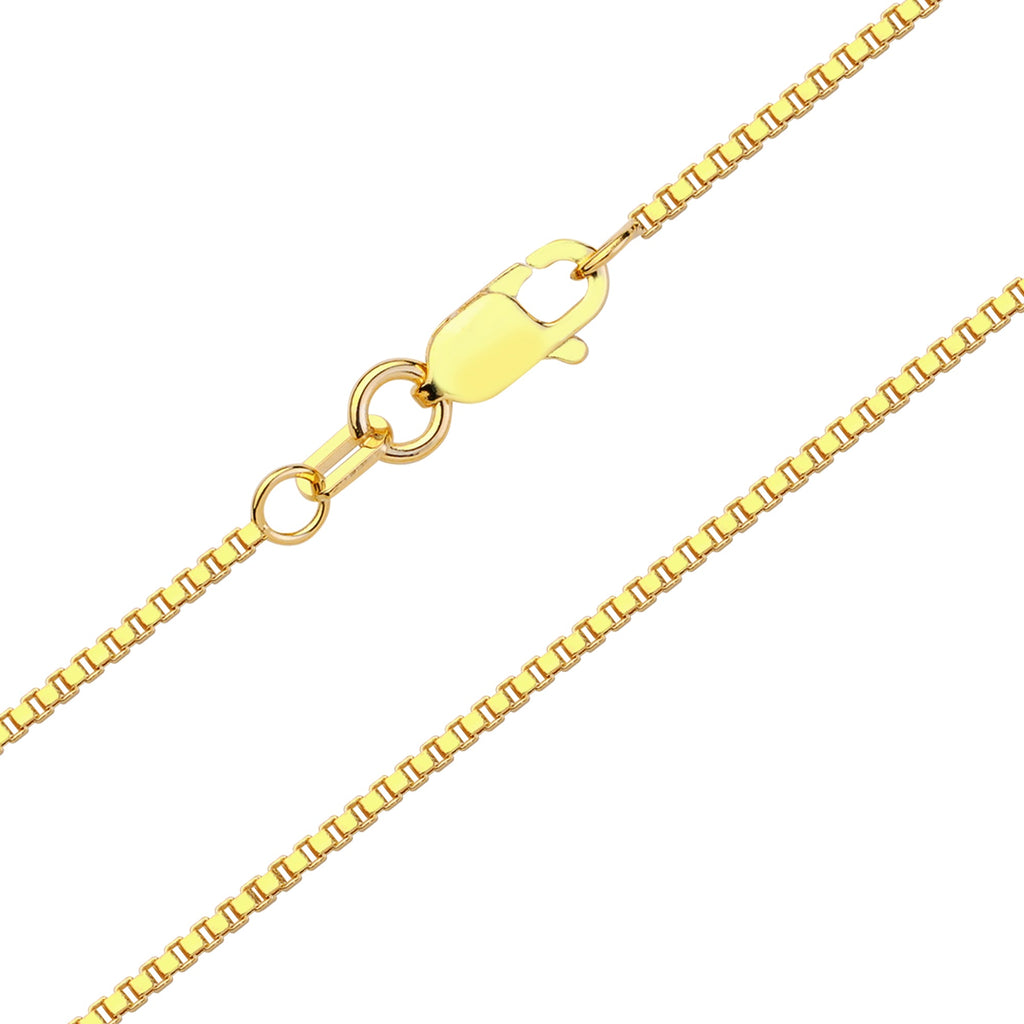 Cube Chain Necklace Solid Gold