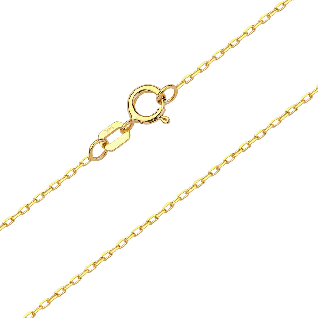 Cable Chain Necklace Solid Gold