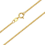 Diamond Cut Cube Chain Necklace Solid Gold