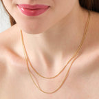 Diamond Cut Cube Chain Necklace Solid Gold