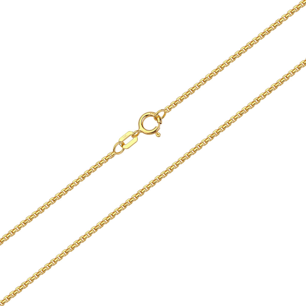 Diamond Cut Cube Chain Necklace Solid Gold