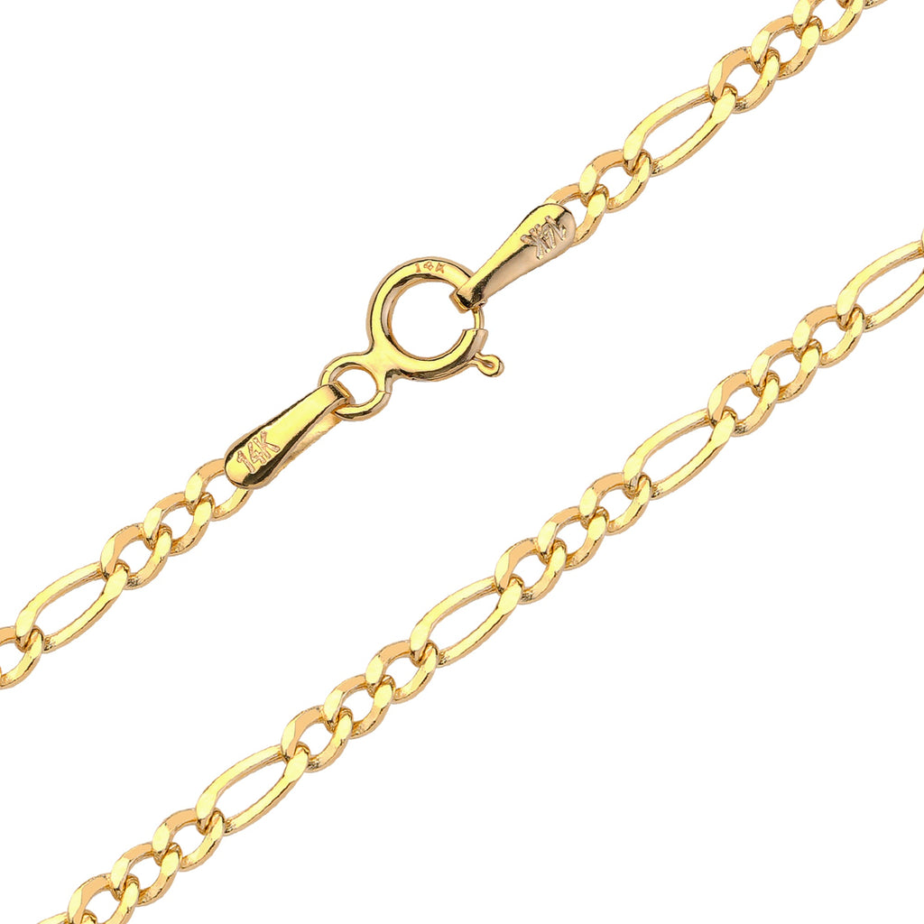 Figaro Chain Necklace Solid Gold