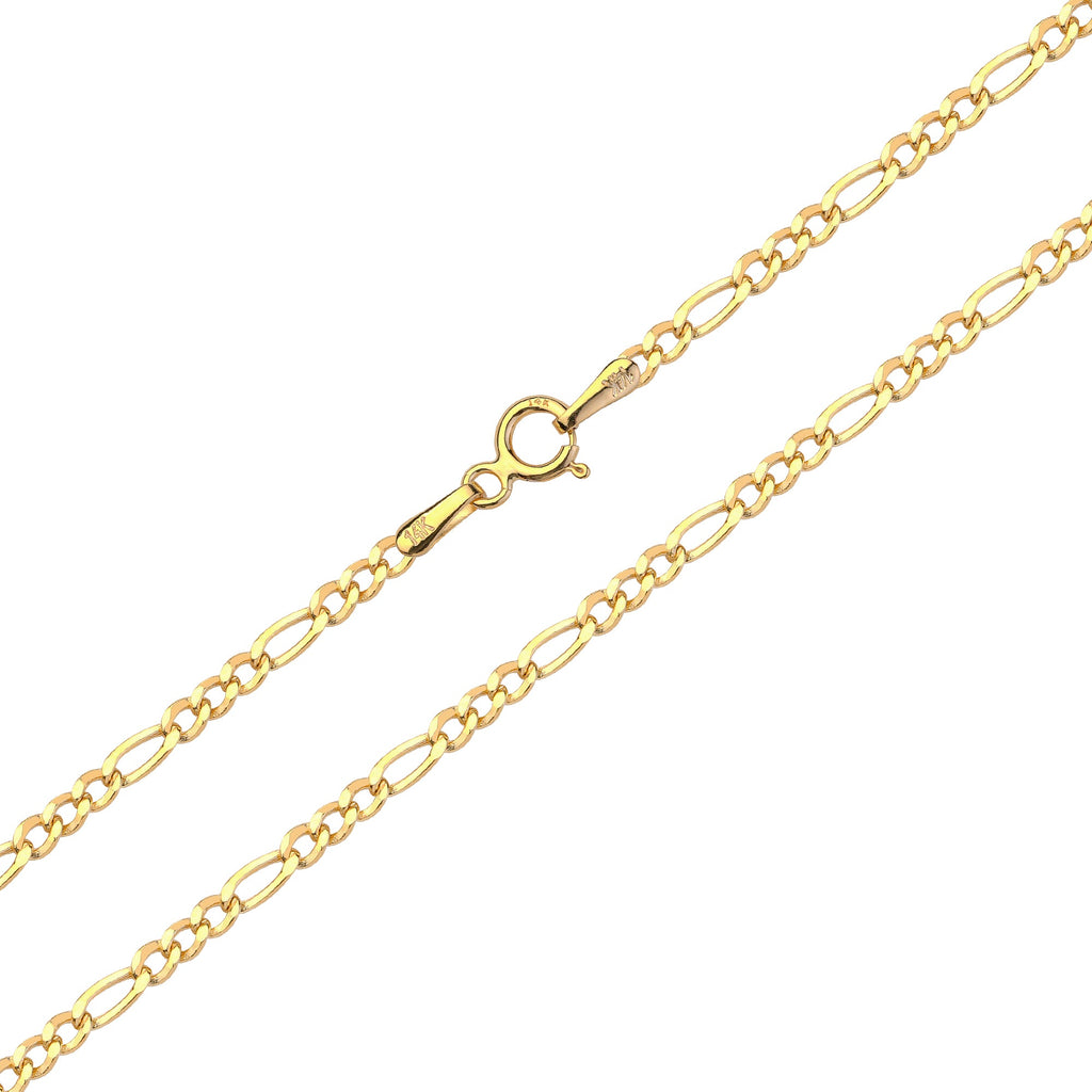 Figaro Chain Necklace Solid Gold