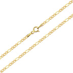 Figaro Chain Necklace Solid Gold