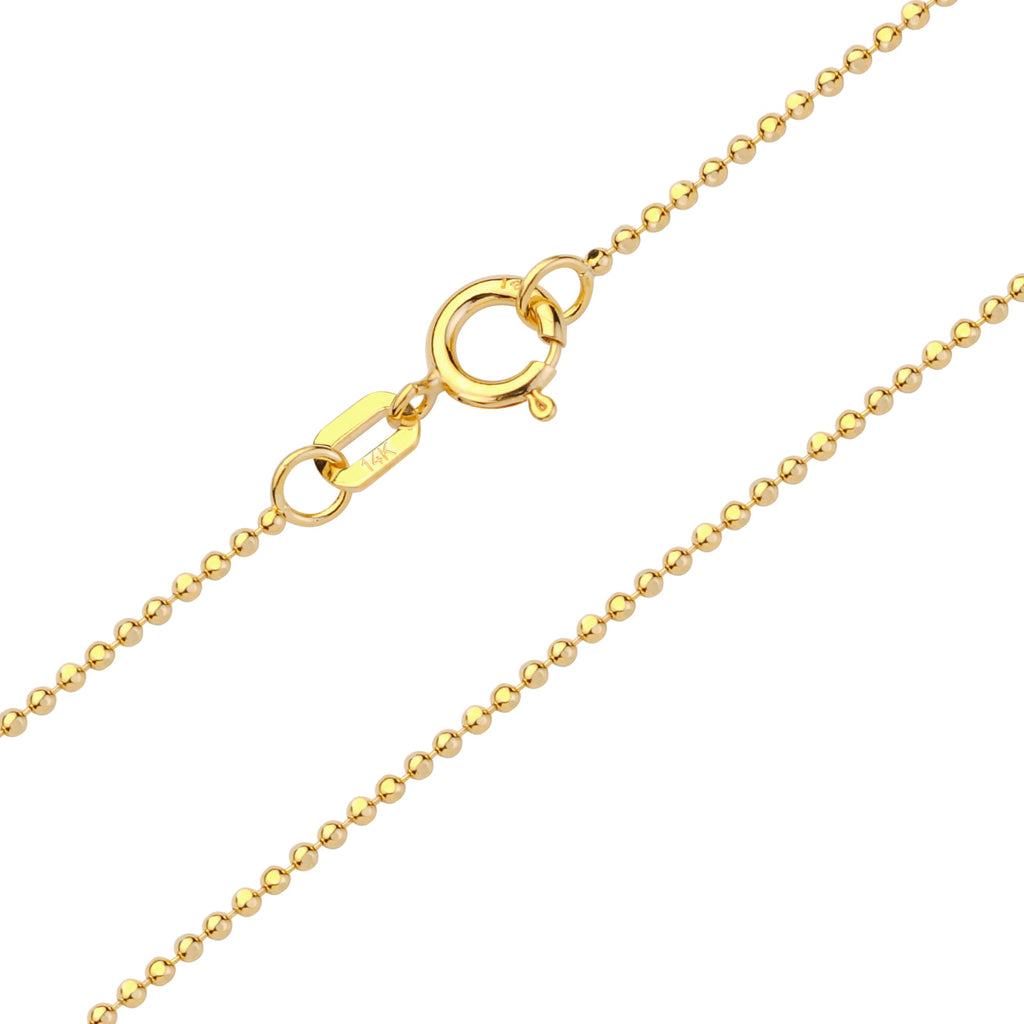 Ball Chain Necklace Solid Gold