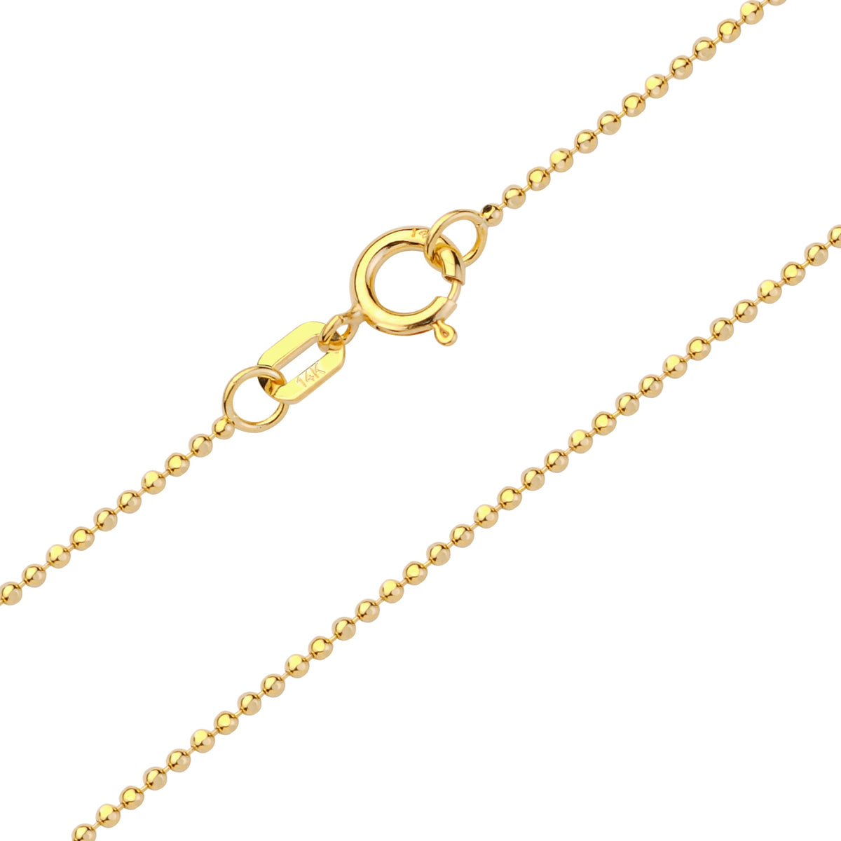 Ball Chain Necklace Solid Gold