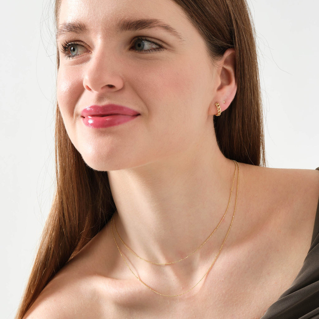 Ball Chain Necklace Solid Gold