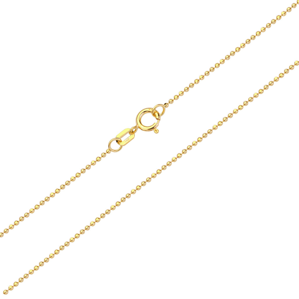 Ball Chain Necklace Solid Gold