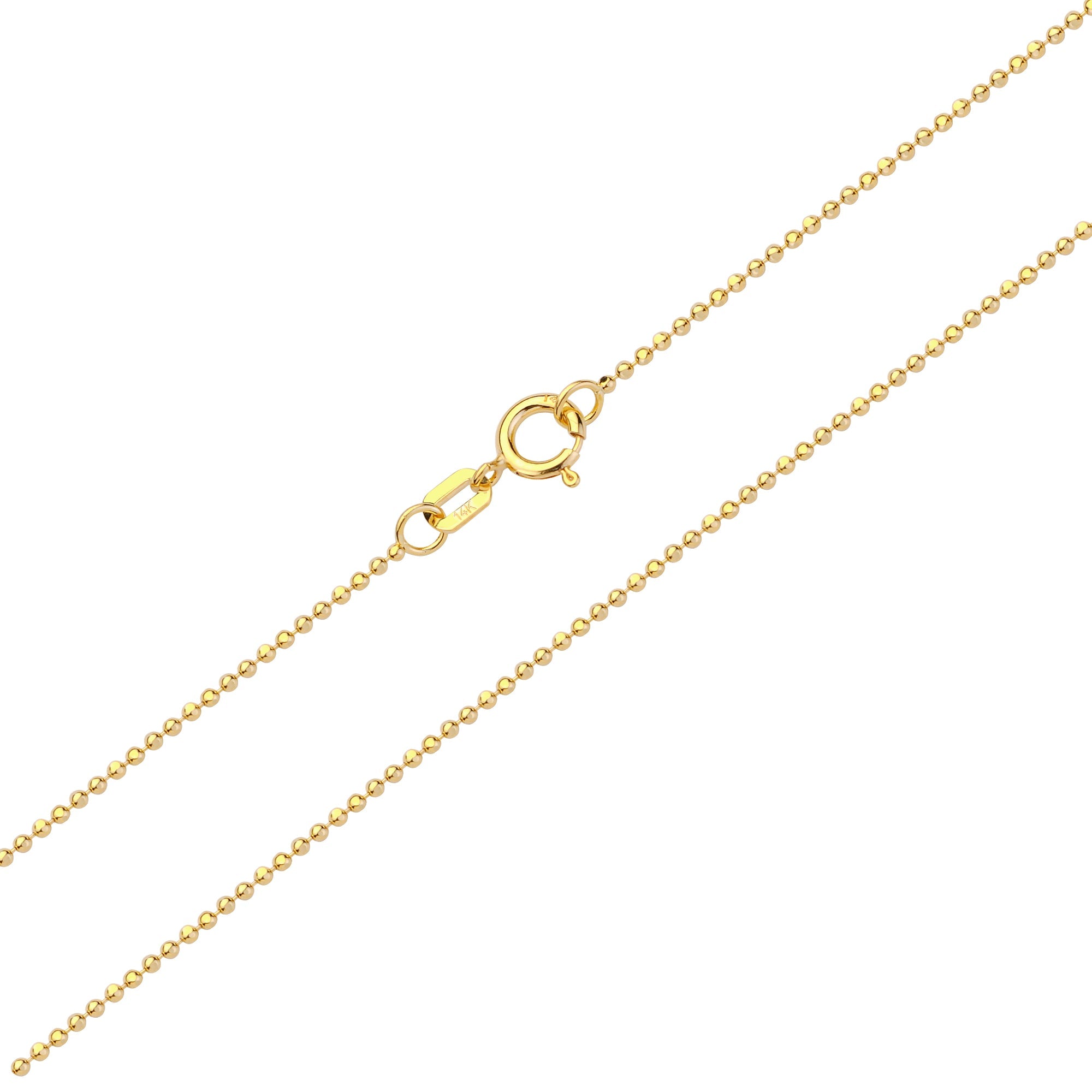 Ball Chain Necklace Solid Gold