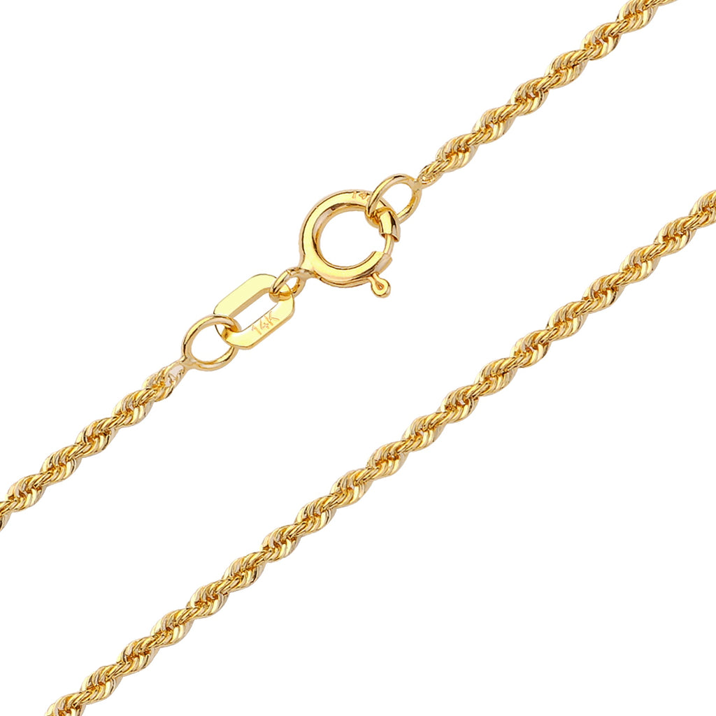 Rope Chain Necklace Solid Gold