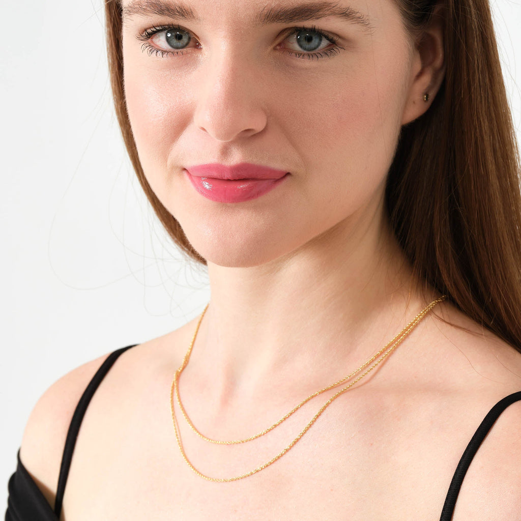 Rope Chain Necklace Solid Gold