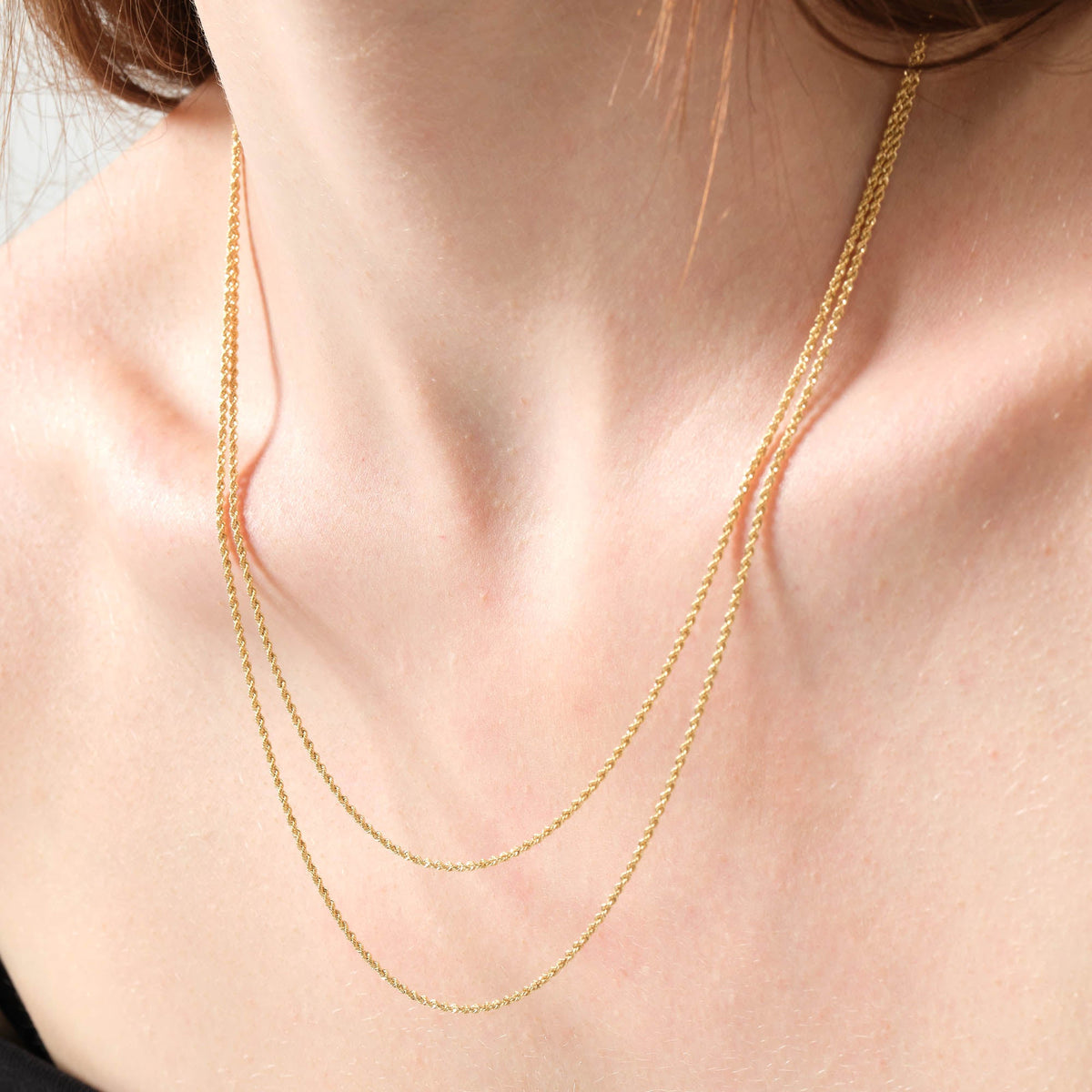 Rope Chain Necklace Solid Gold
