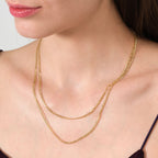 Gourmette Chain Necklace Solid Gold