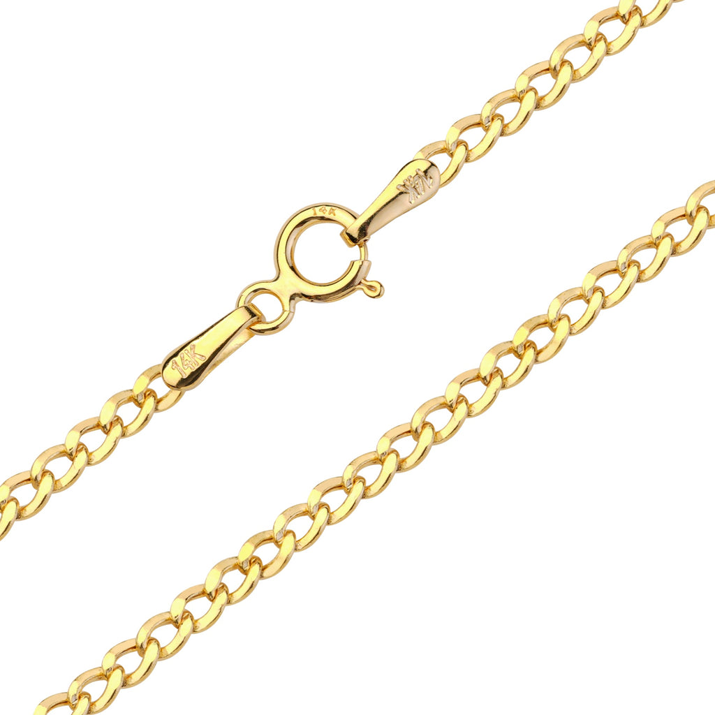 Gourmette Chain Necklace Solid Gold