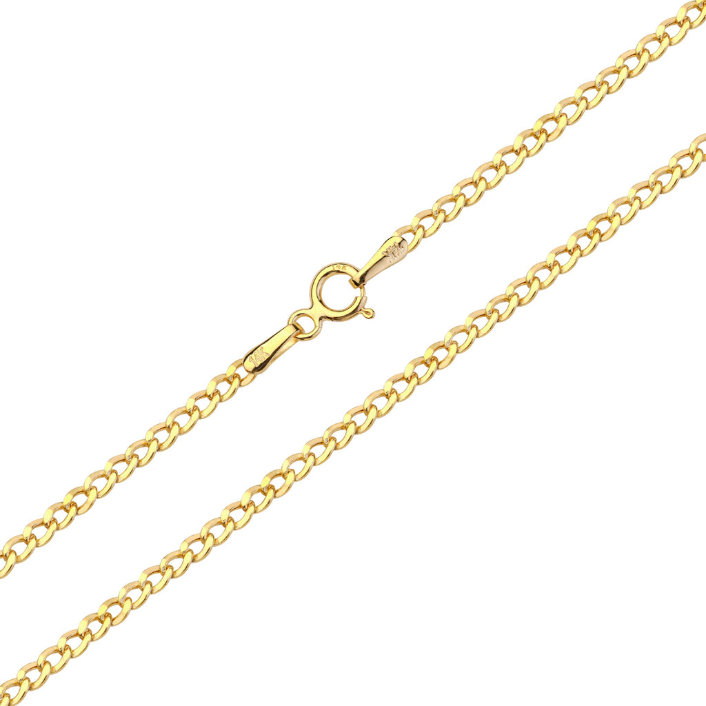 Gourmette Chain Necklace Solid Gold