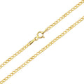 Gourmette Chain Necklace Solid Gold