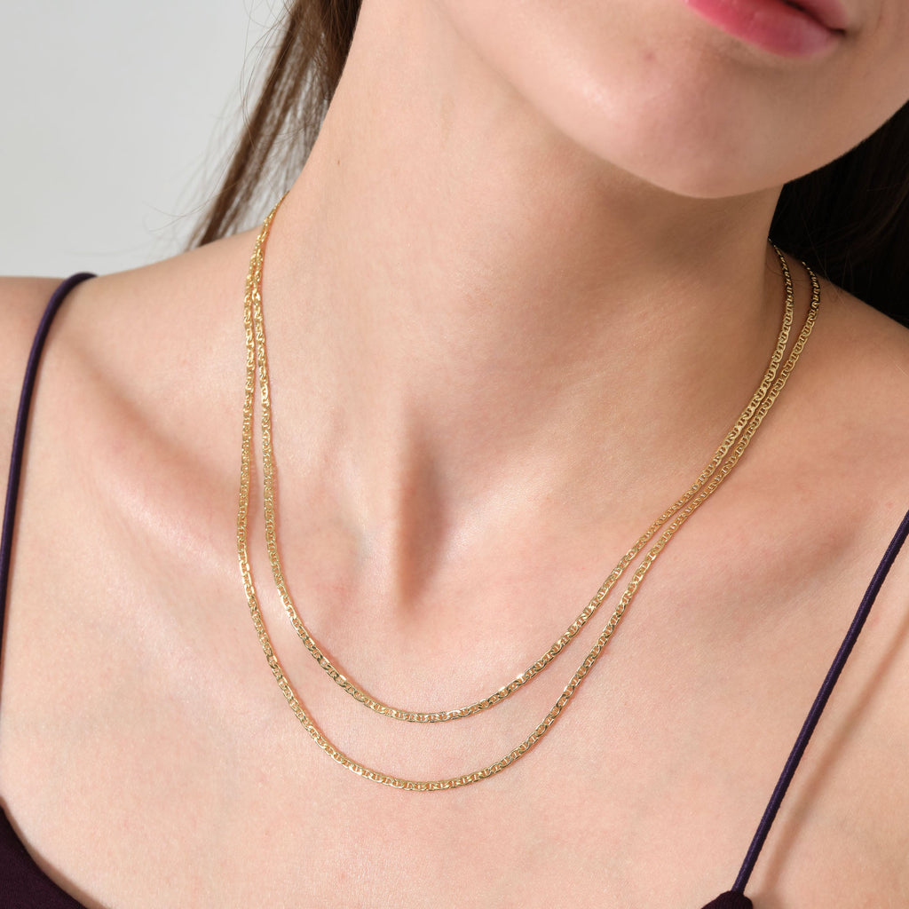 Mariner Chain Necklace Solid Gold