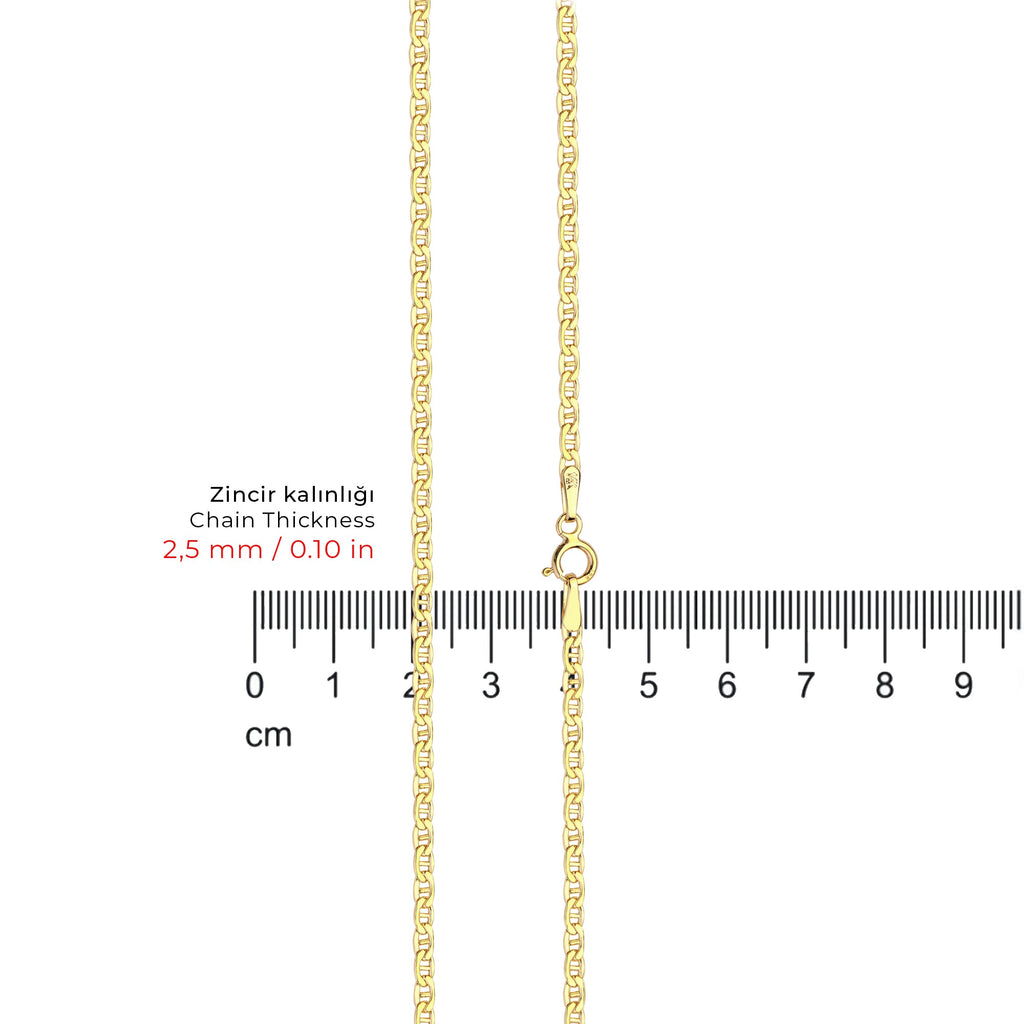 Mariner Chain Necklace Solid Gold