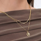 Bar Chain Necklace Solid Gold