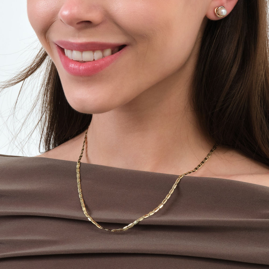 Valentino Chain Necklace Solid Gold