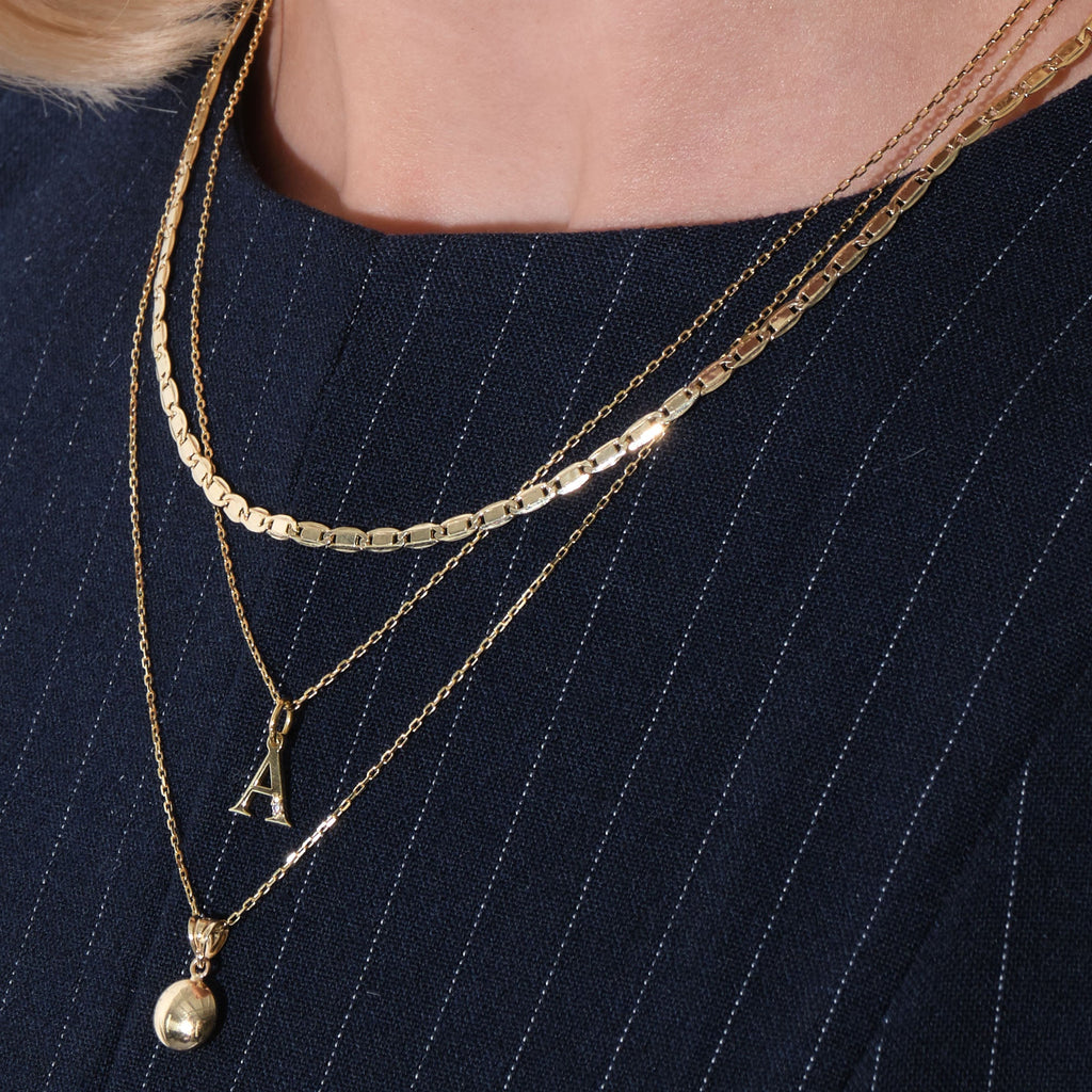 Valentino Chain Necklace Solid Gold